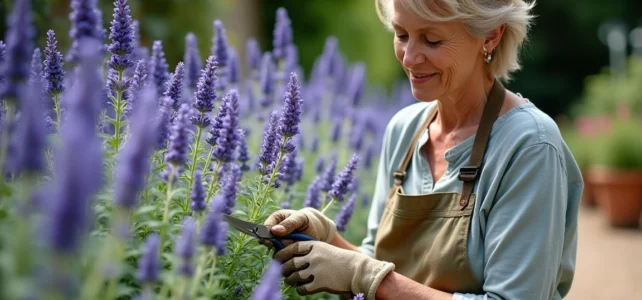 Comment réussir la taille de la sauge arbustive bleue pour une floraison optimale